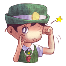 a station employee girl "Ikumi" sticker #4684800