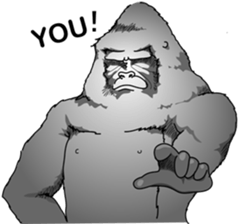 RARIGO of a gorilla3 sticker #4684898