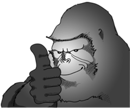 RARIGO of a gorilla3 sticker #4684919