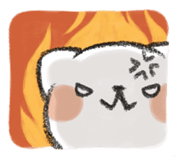 MUKANEKO-Angry Cat- sticker #4685423