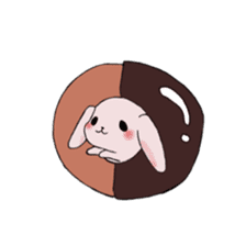 Rabbit & hamster stamp sticker #4689666