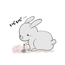 Rabbit & hamster stamp sticker #4689673