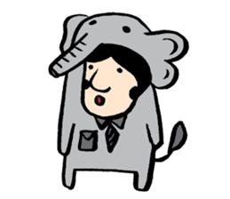 Mr. Big Nose zoo sticker #4691702