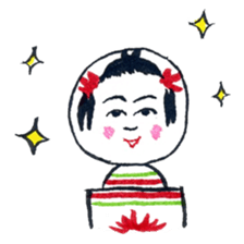 Traditional Kokeshi (Naruko-style) sticker #4691929