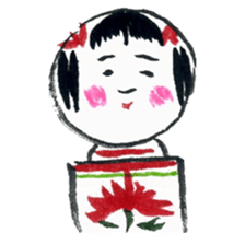Traditional Kokeshi (Naruko-style) sticker #4691930