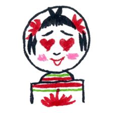 Traditional Kokeshi (Naruko-style) sticker #4691931