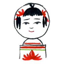 Traditional Kokeshi (Naruko-style) sticker #4691932