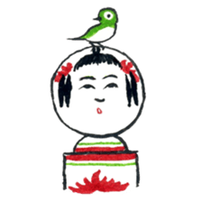 Traditional Kokeshi (Naruko-style) sticker #4691936