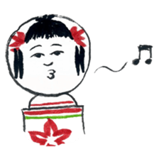 Traditional Kokeshi (Naruko-style) sticker #4691937
