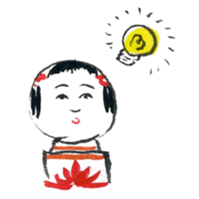 Traditional Kokeshi (Naruko-style) sticker #4691938