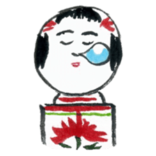 Traditional Kokeshi (Naruko-style) sticker #4691942