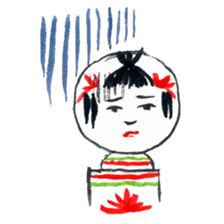 Traditional Kokeshi (Naruko-style) sticker #4691944
