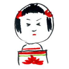 Traditional Kokeshi (Naruko-style) sticker #4691945
