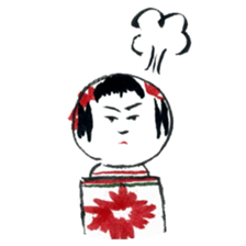 Traditional Kokeshi (Naruko-style) sticker #4691948