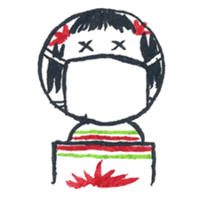 Traditional Kokeshi (Naruko-style) sticker #4691951