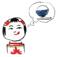 Traditional Kokeshi (Naruko-style) sticker #4691952