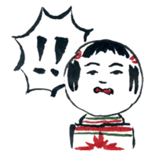 Traditional Kokeshi (Naruko-style) sticker #4691954