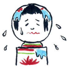 Traditional Kokeshi (Naruko-style) sticker #4691958