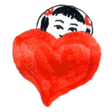 Traditional Kokeshi (Naruko-style) sticker #4691960