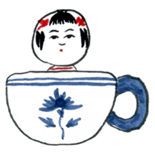 Traditional Kokeshi (Naruko-style) sticker #4691963