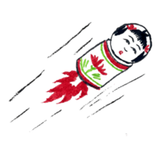 Traditional Kokeshi (Naruko-style) sticker #4691966