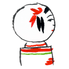 Traditional Kokeshi (Naruko-style) sticker #4691967