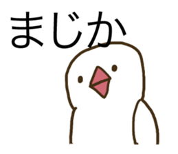 Java sparrow is showy and superficial. sticker #4693209