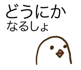 Java sparrow is showy and superficial. sticker #4693229