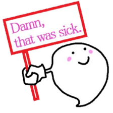 Ill haunted her with a smile sticker #4694087