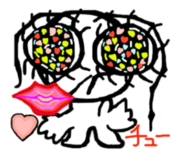 protrude eyes sticker #4694328