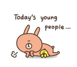 usako and piyoko (English) sticker #4694374