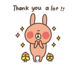 usako and piyoko (English) sticker #4694388