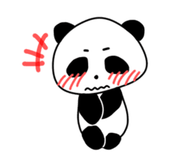 Expressive panda sticker #4694730