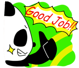 Expressive panda sticker #4694762