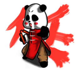 Expressive panda sticker #4694763