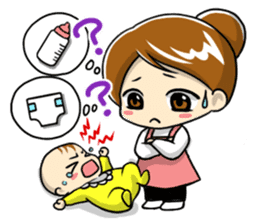 The mother raising a baby sticker #4695049
