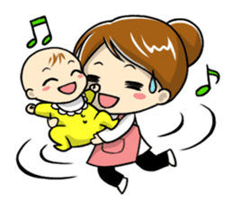 The mother raising a baby sticker #4695054