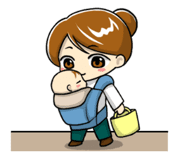 The mother raising a baby sticker #4695060