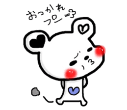 Cute bear heart sticker #4695088