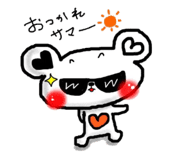 Cute bear heart sticker #4695090