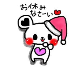 Cute bear heart sticker #4695093