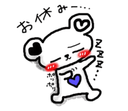 Cute bear heart sticker #4695095