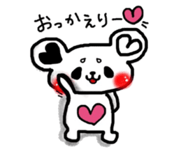 Cute bear heart sticker #4695106