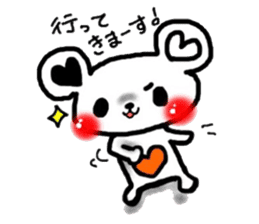 Cute bear heart sticker #4695109
