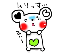 Cute bear heart sticker #4695125