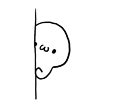 White charactor with cat1 sticker #4695128