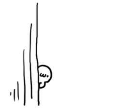 White charactor with cat1 sticker #4695136