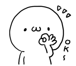 White charactor with cat1 sticker #4695142