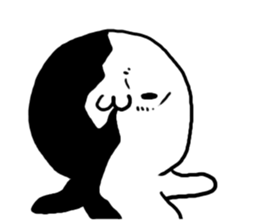 White charactor with cat1 sticker #4695143