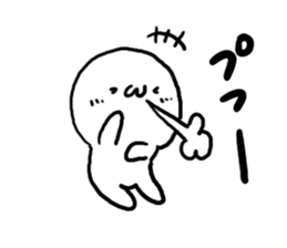 White charactor with cat1 sticker #4695150